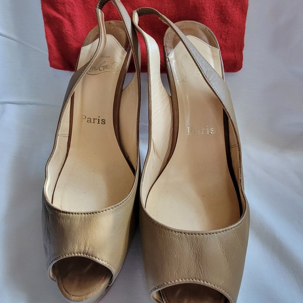 CHRISTIAN LOUBOUTIN - Leather Slingback Sandals
